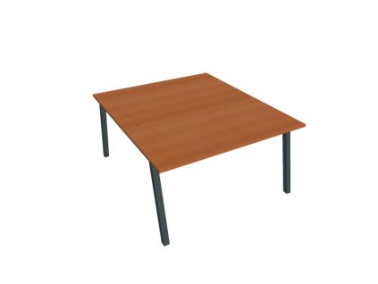 Pracovný stôl UNI A, 140x75,5x160 cm, čerešňa/čierna