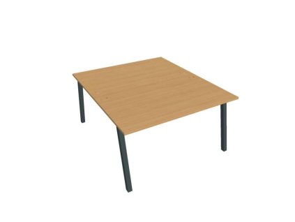 Pracovný stôl UNI A, 140x75,5x160 cm, buk/čierna