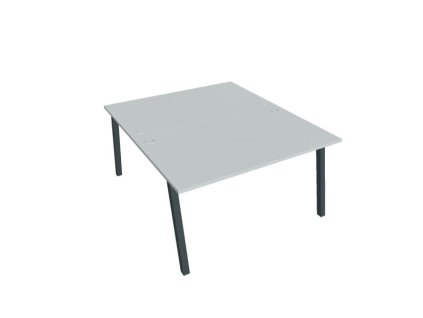 Pracovný stôl UNI A, 140x75,5x160 cm, sivá/čierna