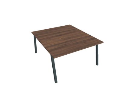 Pracovný stôl UNI A, 140x75,5x160 cm, orech/čierna