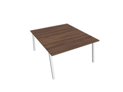 Pracovný stôl UNI A, 140x75,5x160 cm, orech/biela