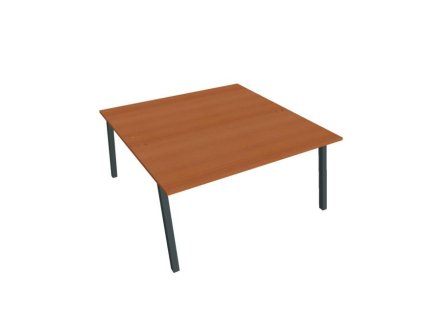 Pracovný stôl UNI A, 160x75,5x160 cm, čerešňa/čierna