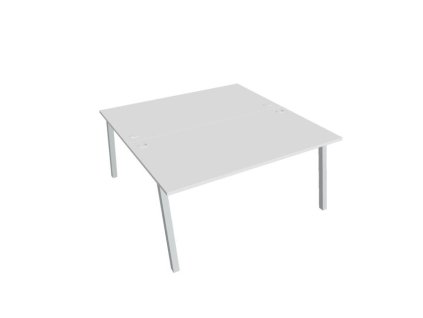 Pracovný stôl UNI A, 160x75,5x160 cm, biela/sivá