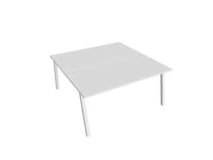 Pracovný stôl UNI A, 160x75,5x160 cm, biela/biela