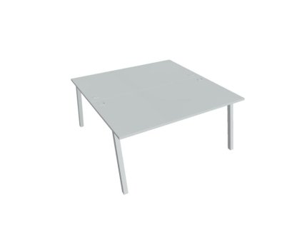 Pracovný stôl UNI A, 160x75,5x160 cm, sivá/sivá