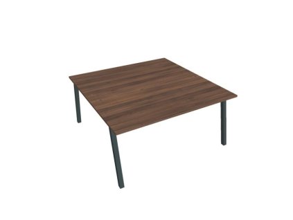 Pracovný stôl UNI A, 160x75,5x160 cm, orech/čierna