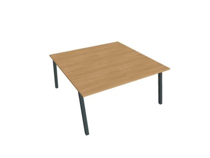 Pracovný stôl UNI A, 160x75,5x160 cm, dub/čierna