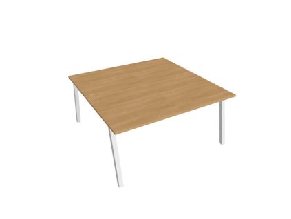 Pracovný stôl UNI A, 160x75,5x160 cm, dub/biela