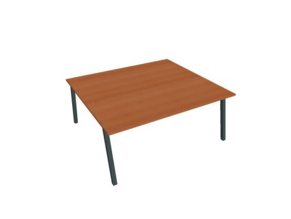 Pracovný stôl UNI A, 180x75,5x160 cm, čerešňa/čierna