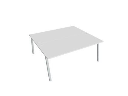 Pracovný stôl UNI A, 180x75,5x160 cm, biela/sivá