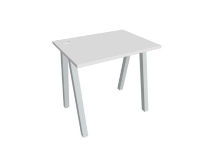 Pracovný stôl UNI A, 80x75,5x60 cm, biela/sivá