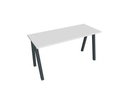 Pracovný stôl UNI A, 140x75,5x60 cm, biela/čierna