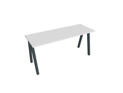 Pracovný stôl UNI A, 160x75,5x60 cm, biela/čierna