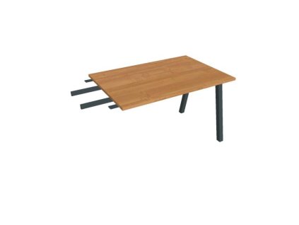 Pracovný stôl UNI A, kolmo reťaziaci, 120x75,5x80 cm, jelša/čierna