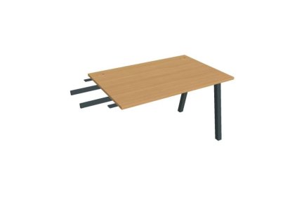 Pracovný stôl UNI A, kolmo reťaziaci, 120x75,5x80 cm, buk/čierna