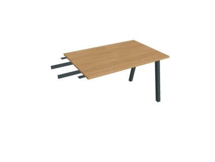 Pracovný stôl UNI A, kolmo reťaziaci, 120x75,5x80 cm, dub/čierna