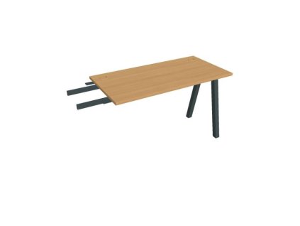 Pracovný stôl UNI A, kolmo reťaziaci, 120x75,5x60 cm, buk/čierna