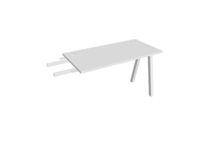 Pracovný stôl UNI A, kolmo reťaziaci, 120x75,5x60 cm, biela/biela