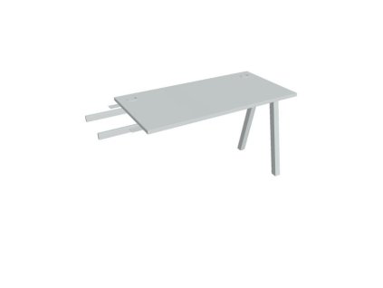 Pracovný stôl UNI A, kolmo reťaziaci, 120x75,5x60 cm, sivá/sivá