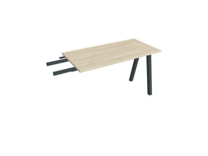 Pracovný stôl UNI A, kolmo reťaziaci, 120x75,5x60 cm, agát/čierna