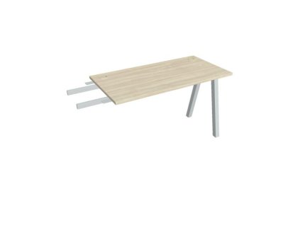 Pracovný stôl UNI A, kolmo reťaziaci, 120x75,5x60 cm, agát/sivá