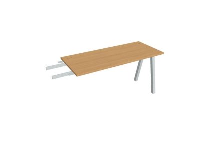 Pracovný stôl UNI A, kolmo reťaziaci, 140x75,5x60 cm, buk/sivá
