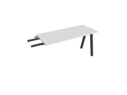 Pracovný stôl UNI A, kolmo reťaziaci, 140x75,5x60 cm, biela/čierna