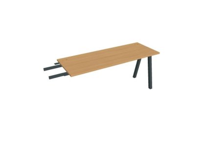 Pracovný stôl UNI A, kolmo reťaziaci, 160x75,5x60 cm, buk/čierna