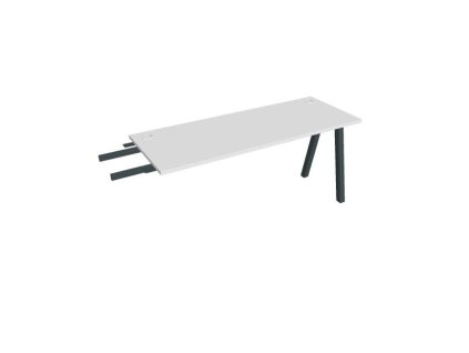 Pracovný stôl UNI A, kolmo reťaziaci, 160x75,5x60 cm, biela/čierna