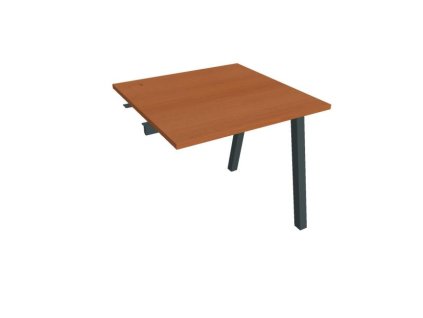 Pracovný stôl UNI A, k pozdĺ. reťazeniu, 80x75,5x80 cm, čerešňa/čierna