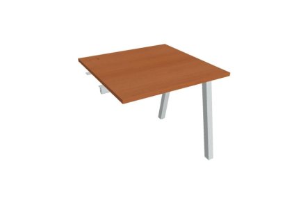 Pracovný stôl UNI A, k pozdĺ. reťazeniu, 80x75,5x80 cm, čerešňa/sivá