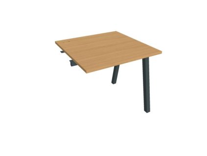 Pracovný stôl UNI A, k pozdĺ. reťazeniu, 80x75,5x80 cm, buk/čierna