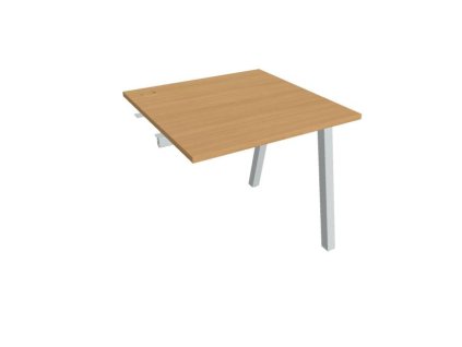 Pracovný stôl UNI A, k pozdĺ. reťazeniu, 80x75,5x80 cm, buk/sivá