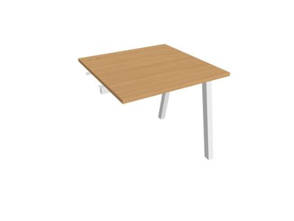 Pracovný stôl UNI A, k pozdĺ. reťazeniu, 80x75,5x80 cm, buk/biela