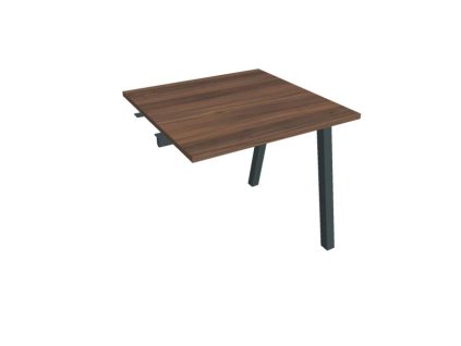 Pracovný stôl UNI A, k pozdĺ. reťazeniu, 80x75,5x80 cm, orech/čierna