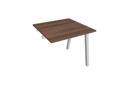 Pracovný stôl UNI A, k pozdĺ. reťazeniu, 80x75,5x80 cm, orech/sivá