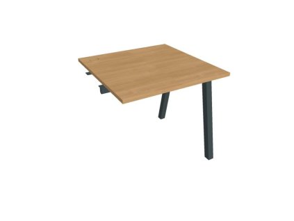 Pracovný stôl UNI A, k pozdĺ. reťazeniu, 80x75,5x80 cm, dub/čierna