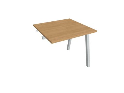 Pracovný stôl UNI A, k pozdĺ. reťazeniu, 80x75,5x80 cm, dub/sivá