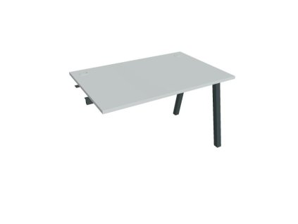 Pracovný stôl UNI A, k pozdĺ. reťazeniu, 120x75,5x80 cm, sivá/čierna