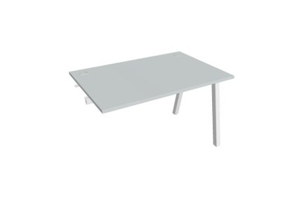 Pracovný stôl UNI A, k pozdĺ. reťazeniu, 120x75,5x80 cm, sivá/biela