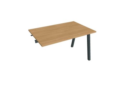 Pracovný stôl UNI A, k pozdĺ. reťazeniu, 120x75,5x80 cm, dub/čierna