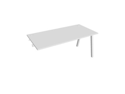 Pracovný stôl UNI A, k pozdĺ. reťazeniu, 160x75,5x80 cm, biela/biela