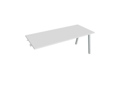 Pracovný stôl UNI A, k pozdĺ. reťazeniu, 180x75,5x80 cm, biela/sivá