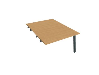 Pracovný stôl UNI A, k pozdĺ. reťazeniu, 120x75,5x160 cm, buk/čierna