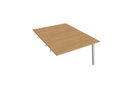 Pracovný stôl UNI A, k pozdĺ. reťazeniu, 120x75,5x160 cm, dub/sivá