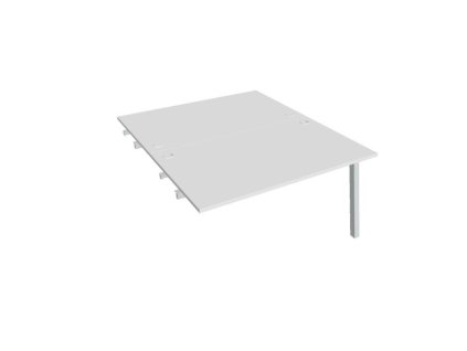 Pracovný stôl UNI A, k pozdĺ. reťazeniu, 140x75,5x160 cm, biela/sivá