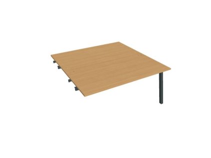 Pracovný stôl UNI A, k pozdĺ. reťazeniu, 160x75,5x160 cm, buk/čierna