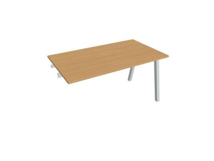 Rokovací stôl UNI A, k pozdĺ. reťazeniu, 140x75,5x80 cm, buk/sivá