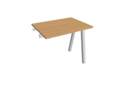 Pracovný stôl UNI A, k pozdĺ. reťazeniu, 80x75,5x60 cm, buk/sivá