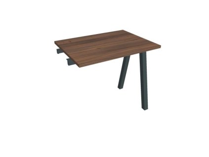 Pracovný stôl UNI A, k pozdĺ. reťazeniu, 80x75,5x60 cm, orech/čierna